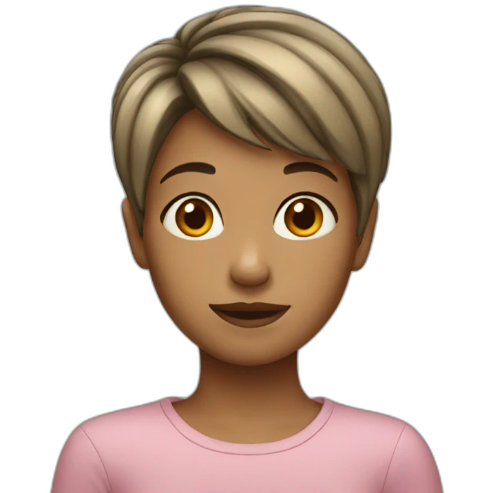 short haired girl emoji