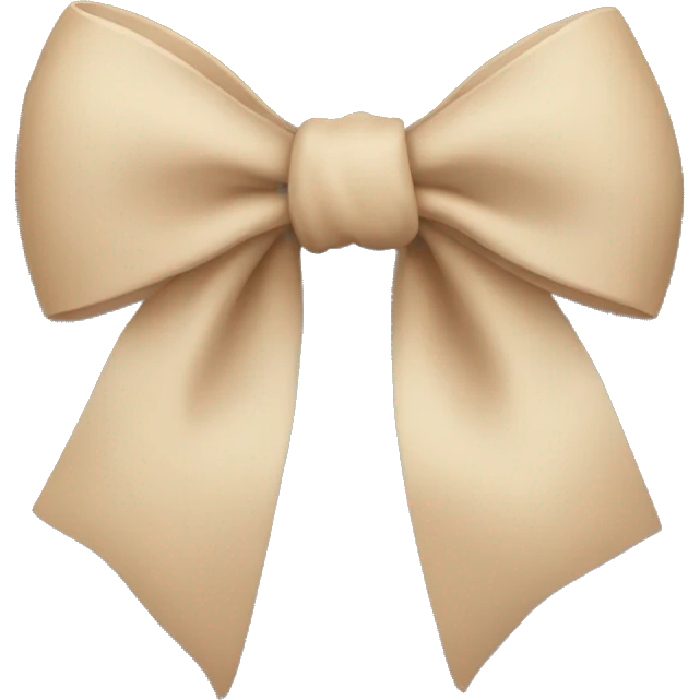 beige bow emoji