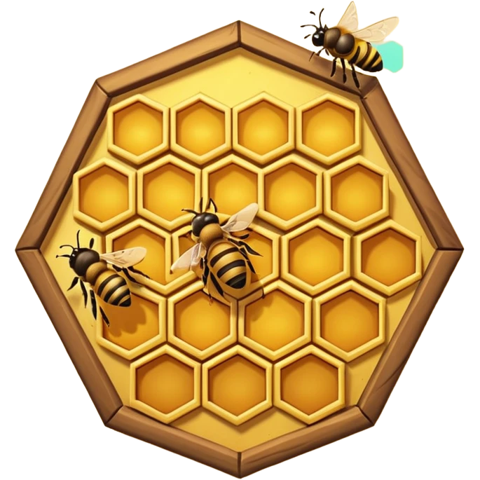 a natural bee hive with bees outside  emoji