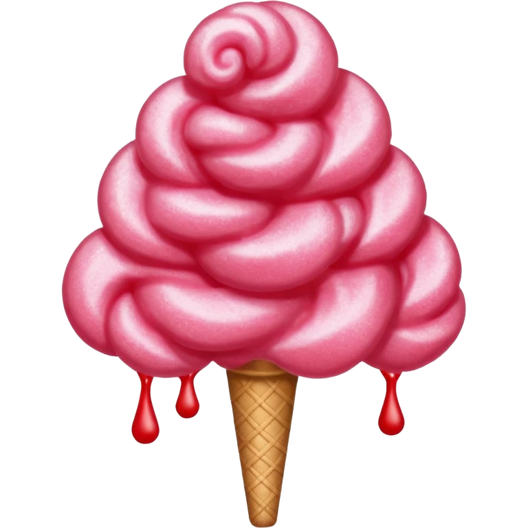 red glitter cotton candy emoji