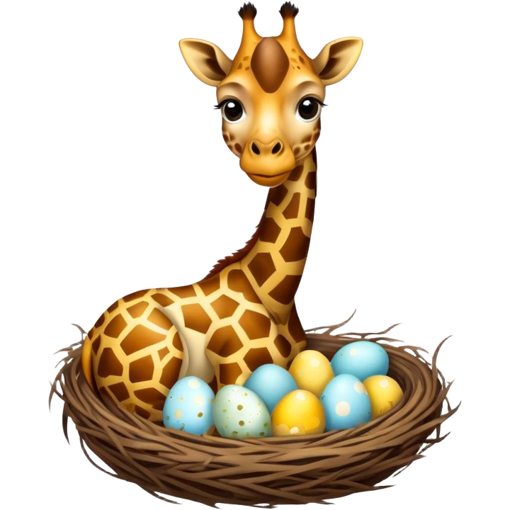 Giraffe and eggs emoji