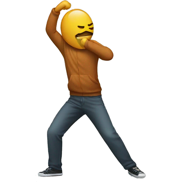 a person doing the dab  emoji