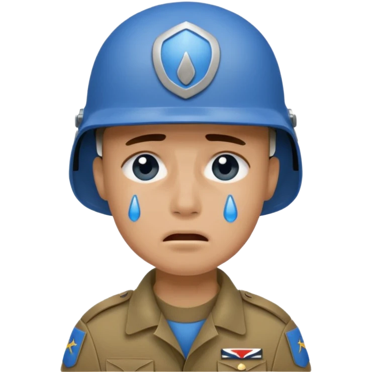 soldier crying blue tears emoji