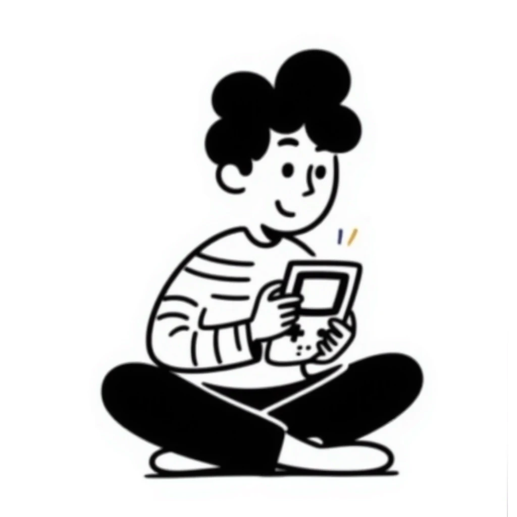 A person plays with the GameBoy advance emoji