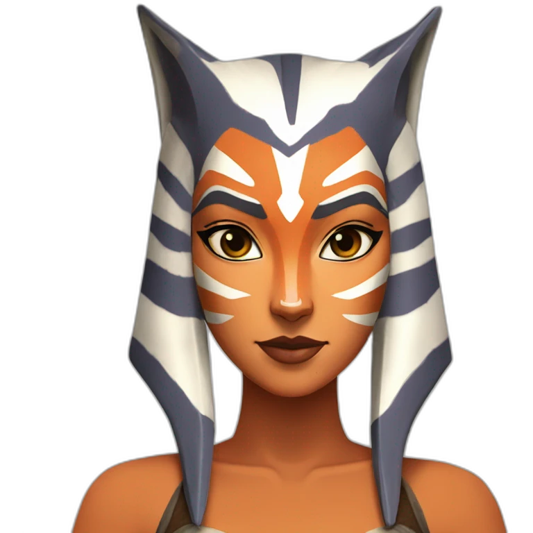 Sexy Ahsoka Tano (portrait, front facing) bikini (small horns) emoji