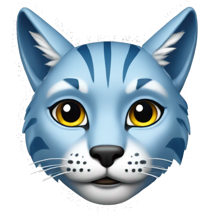 A blue lynx with a laptop emoji