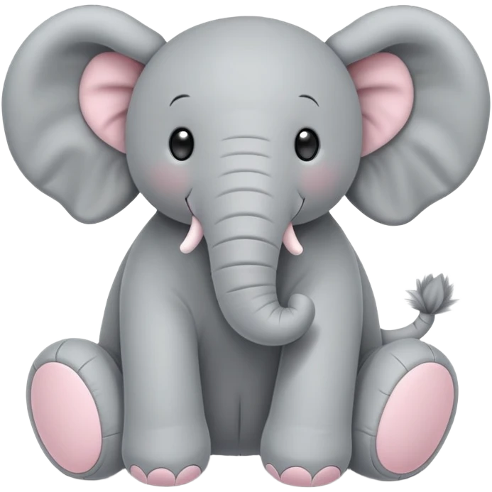 jellycat plush Elephant with bow emoji