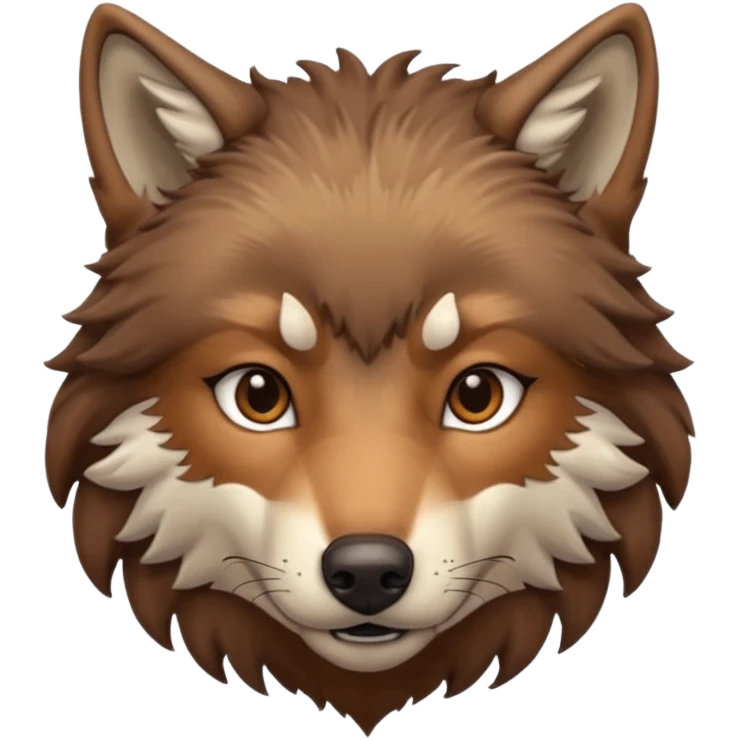 Brown wolf head emoji