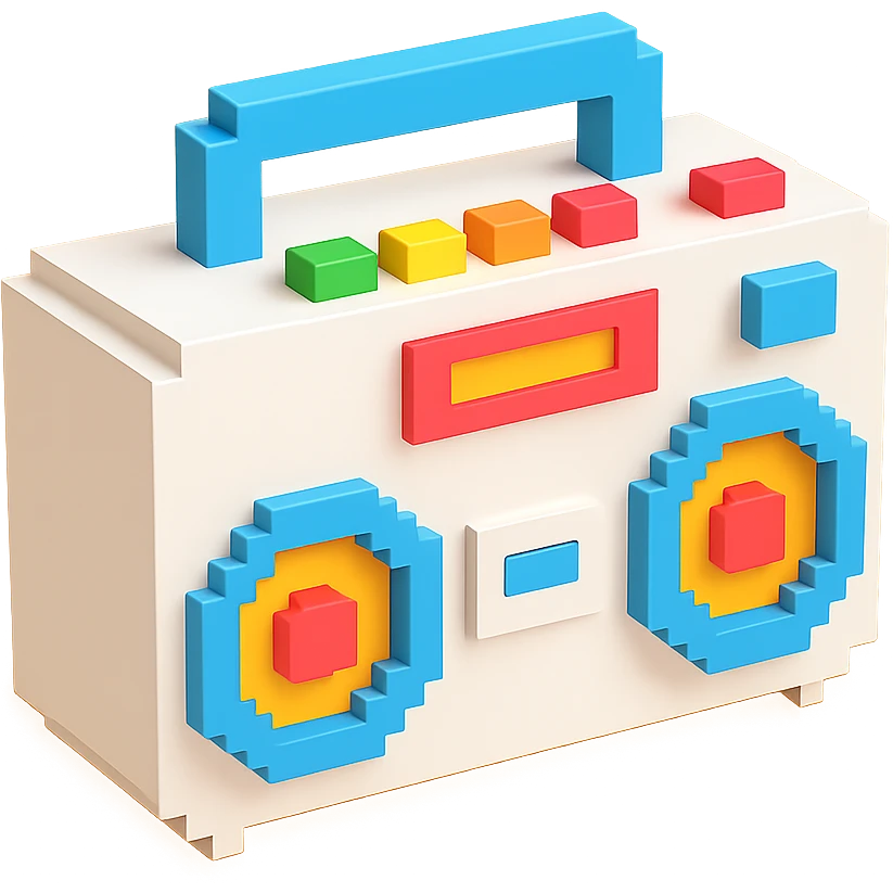 white boombox emoji