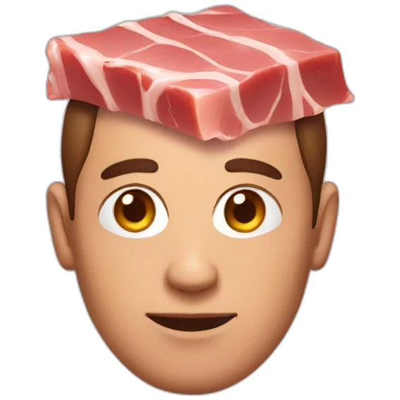 Man with ham head emoji