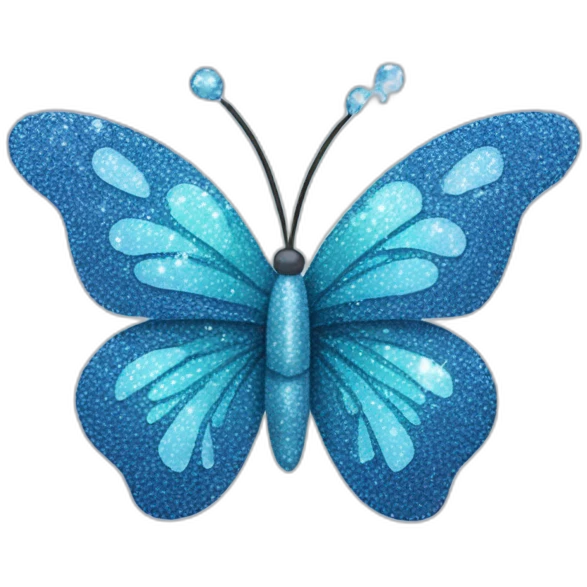 glitter ice butterfly emoji