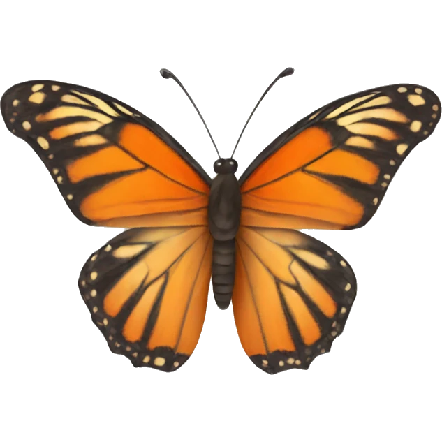 An orange butterfly emoji