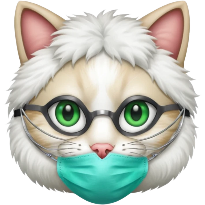 doctor cat, surgical mask emoji