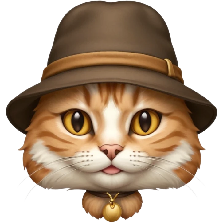 یه گربه که عکس کلاه روی سرش عکس یه سک emoji