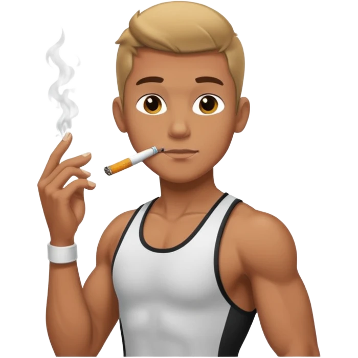 jock with a cigarette emoji