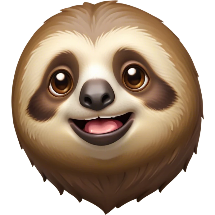 Cinematic Comical Sloth Portrait Emoji, Head tilted dramatically with an exaggeratedly shocked expression, featuring a slow, adorably sluggish form with wide, comically expressive eyes full of humorous disbelief, Simplified yet hilariously expressive features, highly detailed, glowing with a slightly sassy, lazy glow, high shine, dramatic yet playful, stylized with an air of quirky, unhurried attitude, soft glowing outline, capturing the essence of a meme-worthy sloth that looks ready to side-eye its way into viral fame! emoji