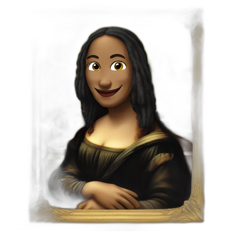 The Mona Lisa who makes emoji