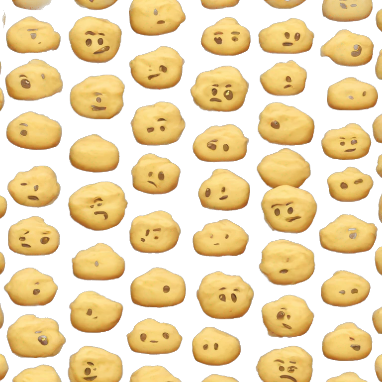 Mashed potatoes with siracha sauce  emoji