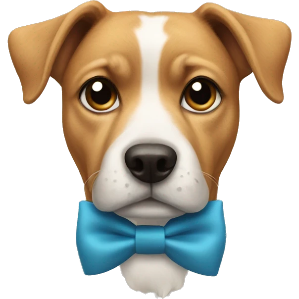 dog wearing a bow tie  emoji