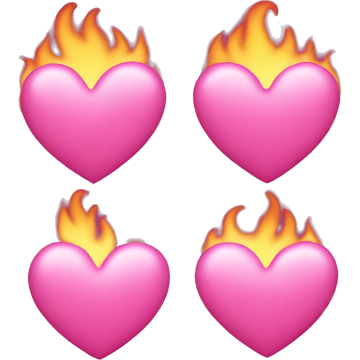 Flaming pink heart  emoji