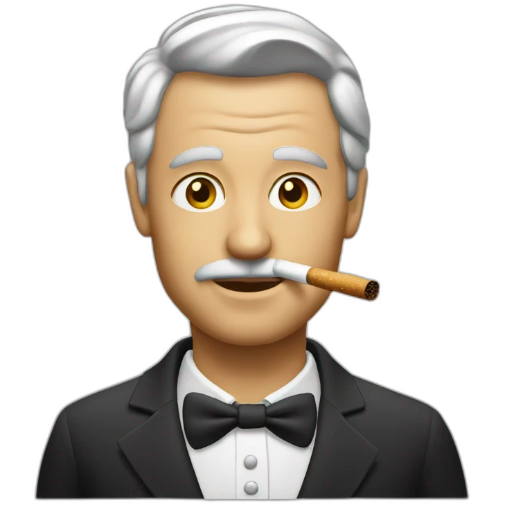 mens classic smoking emoji