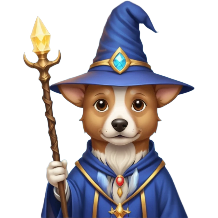 Dog wizard emoji