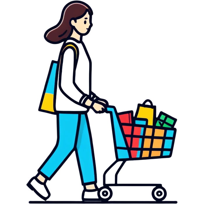 Figurinha fashion de compras  emoji