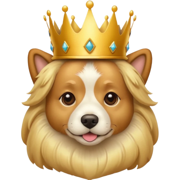dog with a crown emoji