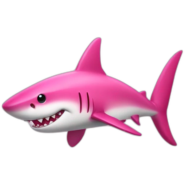 Pink shark emoji