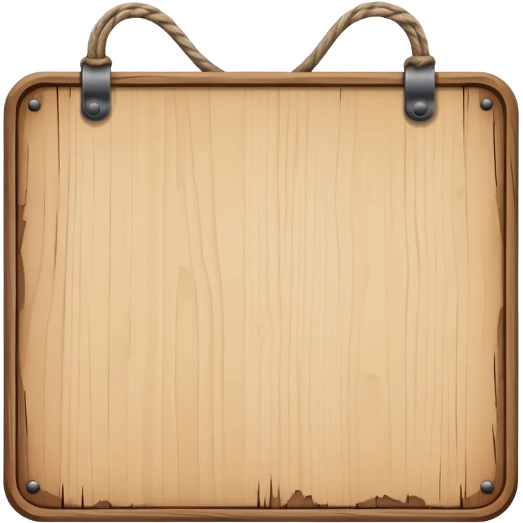 blank wooden sign emoji