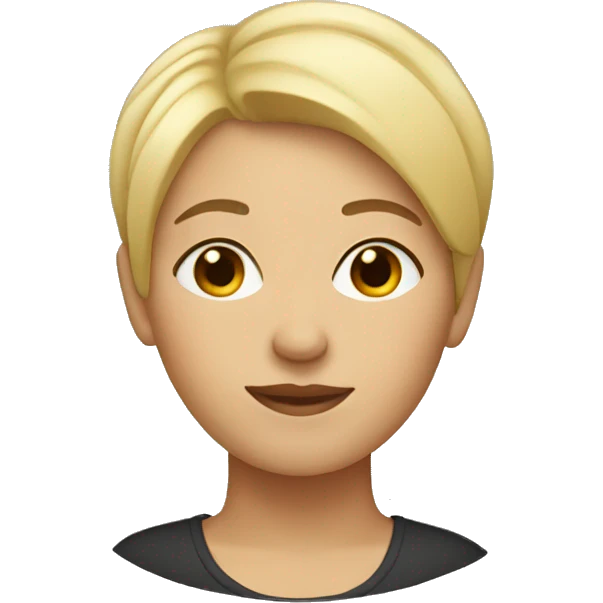 Woman with short blonde hair emoji