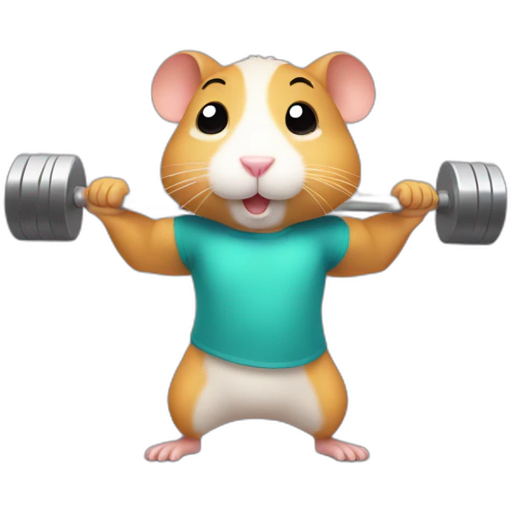 hamster lifting weights emoji