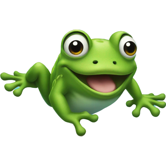 frog jumping into pool  emoji