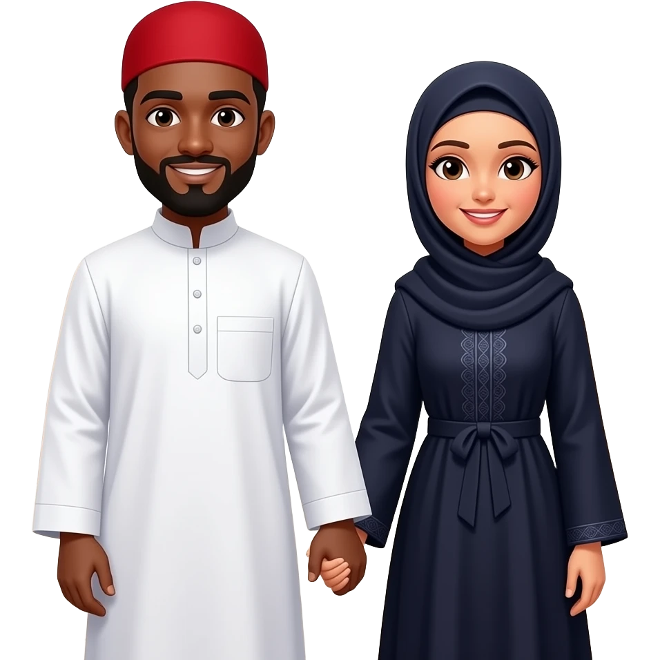 Casal muslim negro emoji