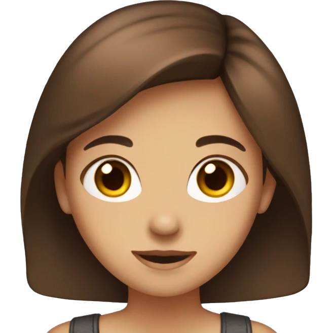 a girl with brown eyes and brown hair that have behind people that love her emoji