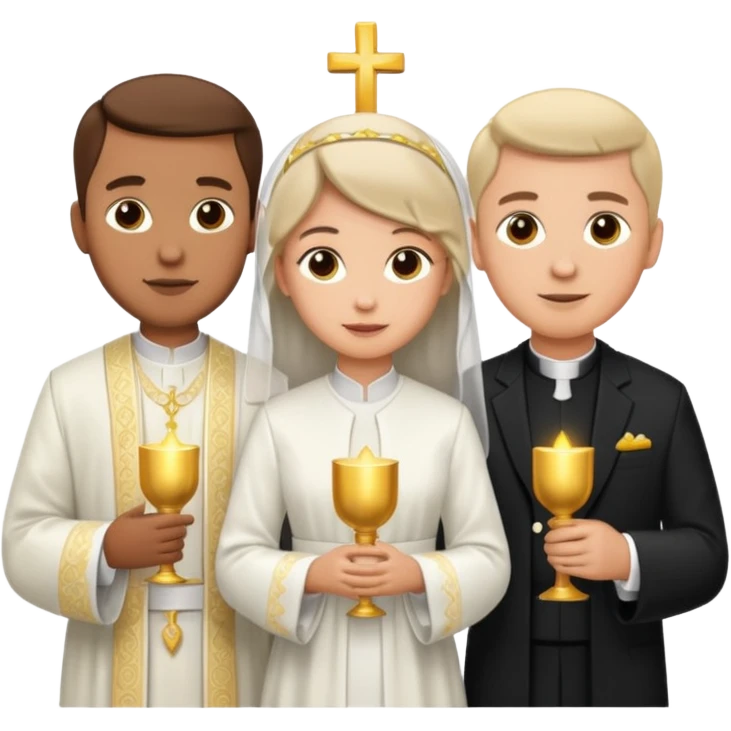 priest marrying a couple emoji