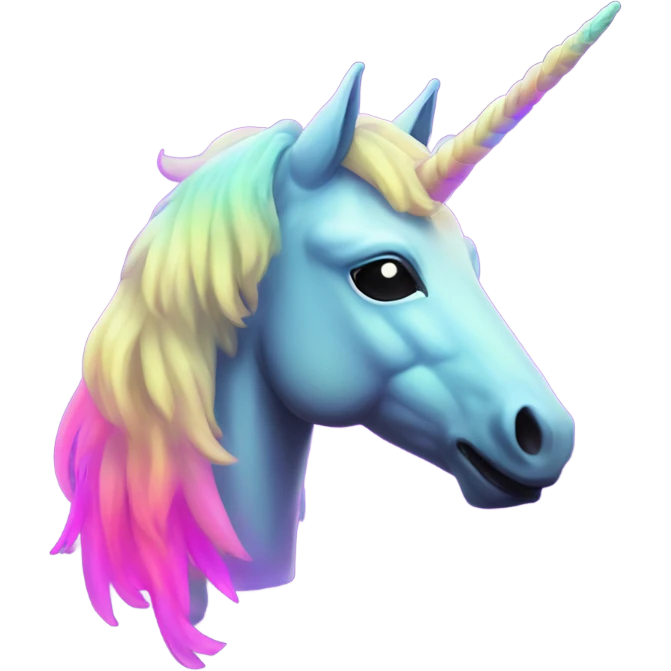 neon fly ride unicorn emoji