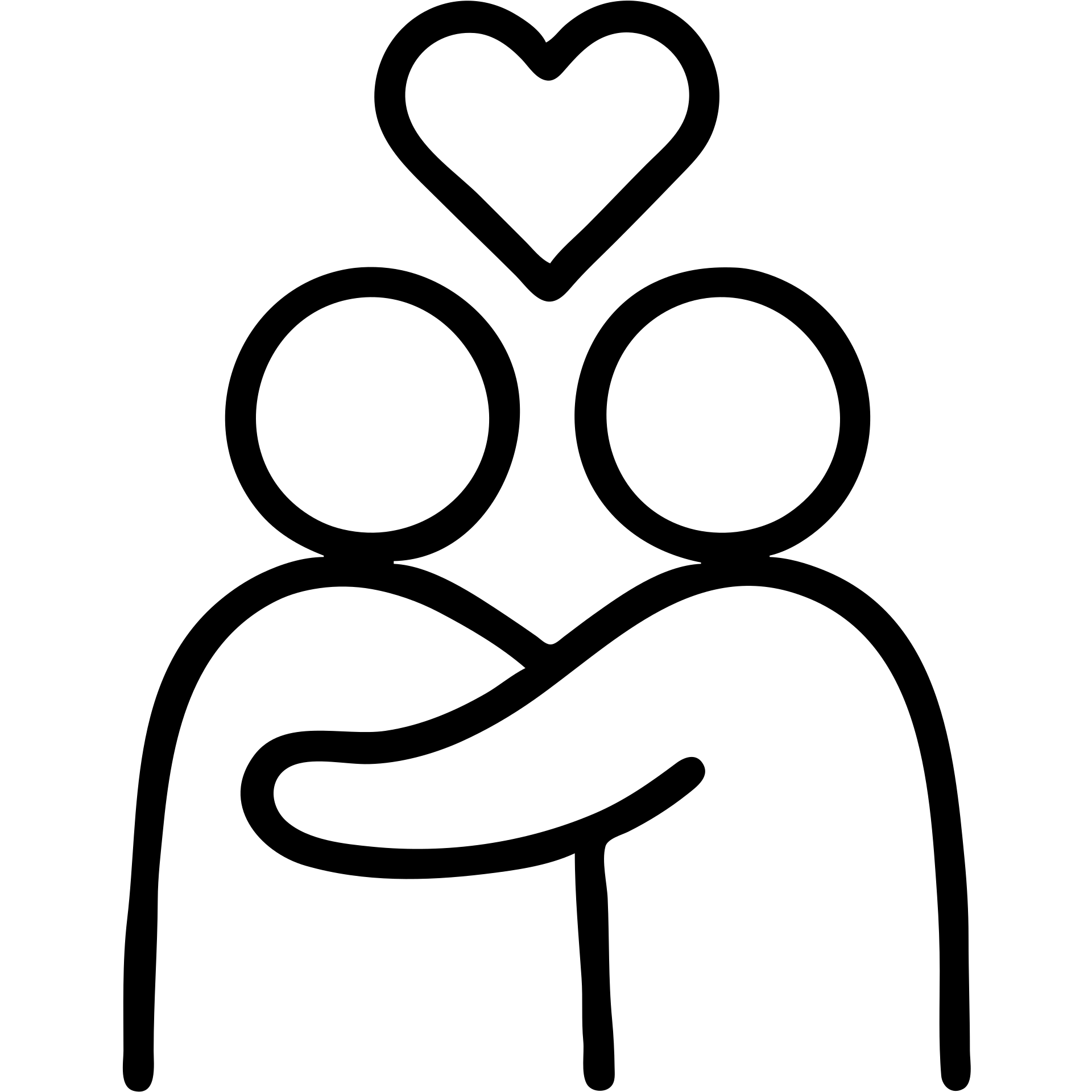 Simple outline of two people embracing with a heart above them, "Iubind pe cineva" emoji