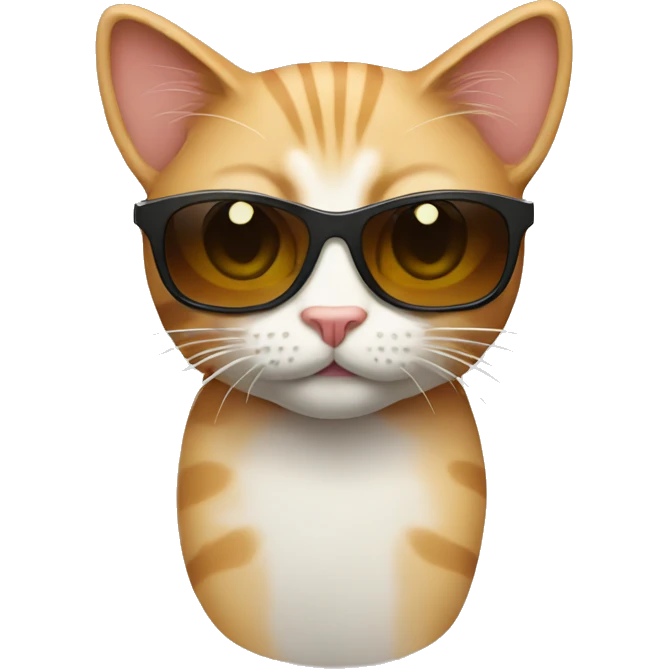Cat with sunglasses emoji