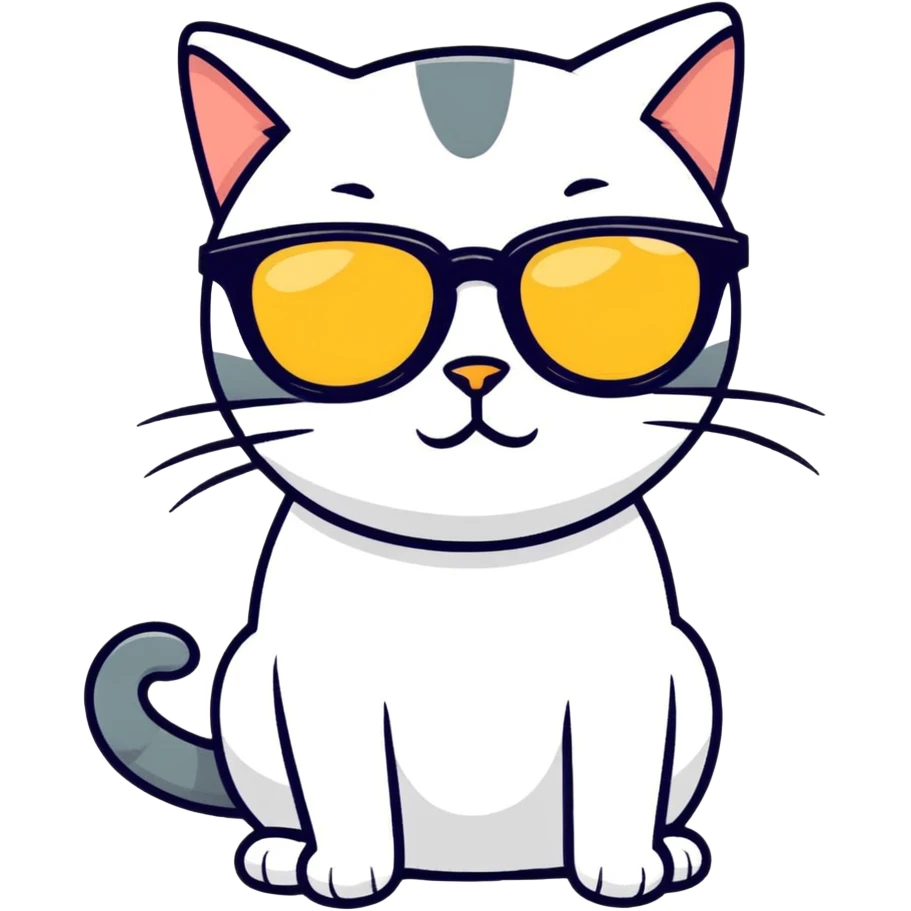 Cat with sunglasses emoji