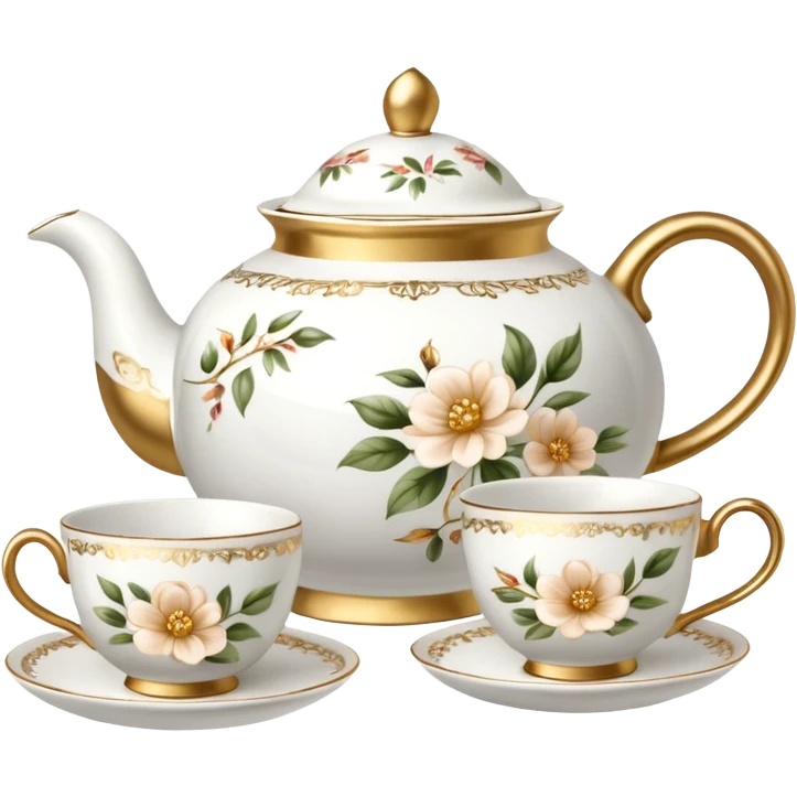A teapot and teacup set for English afternoon tea. emoji