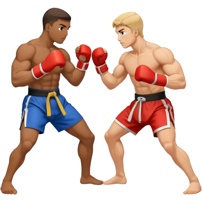 two martial artists sparring emoji