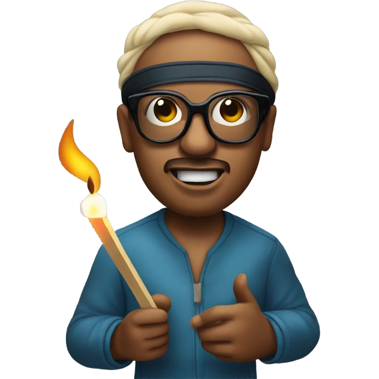 Stevie wonder burning his hand emoji