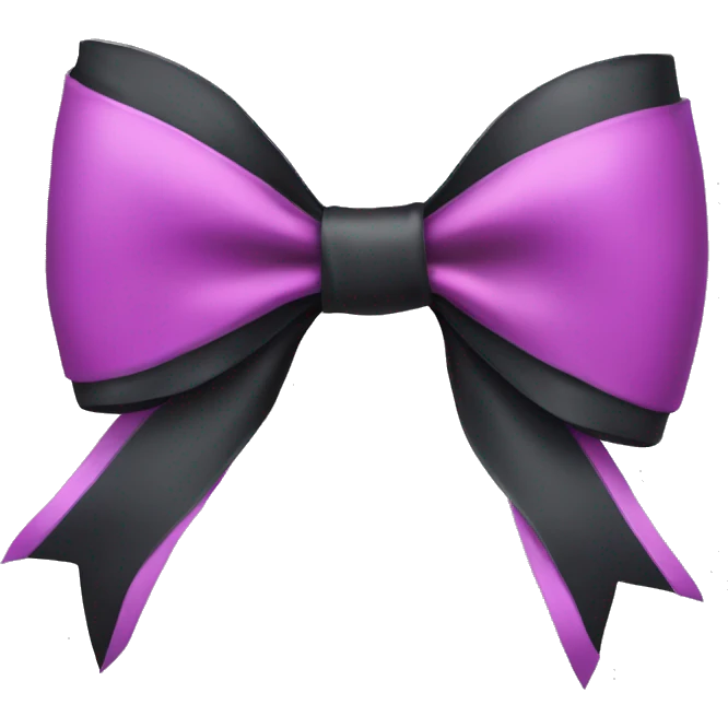 Black coquette bow emoji