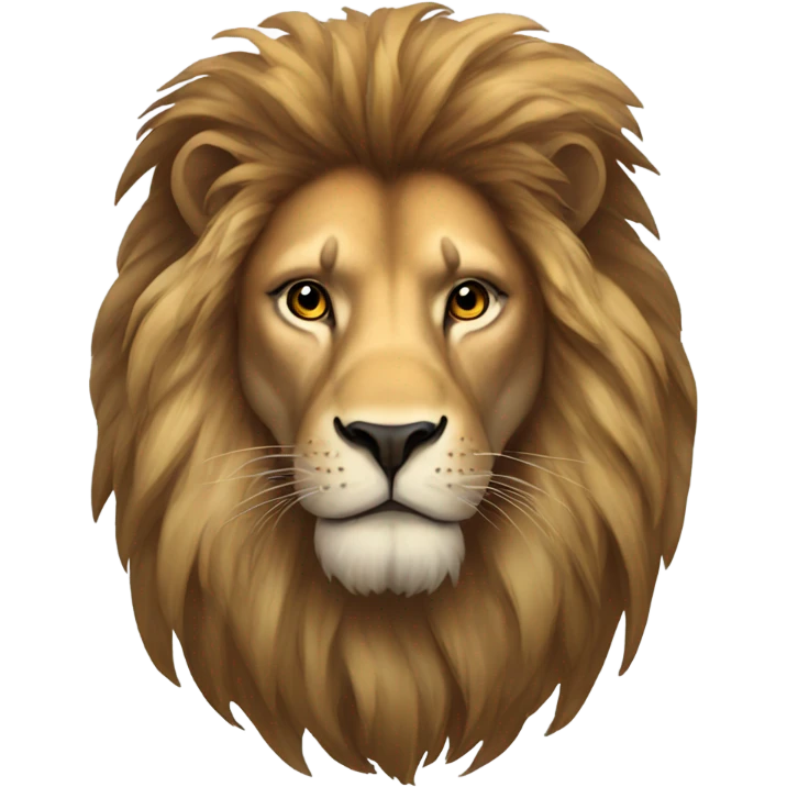 Majestic Male African Lion with full mane emoji