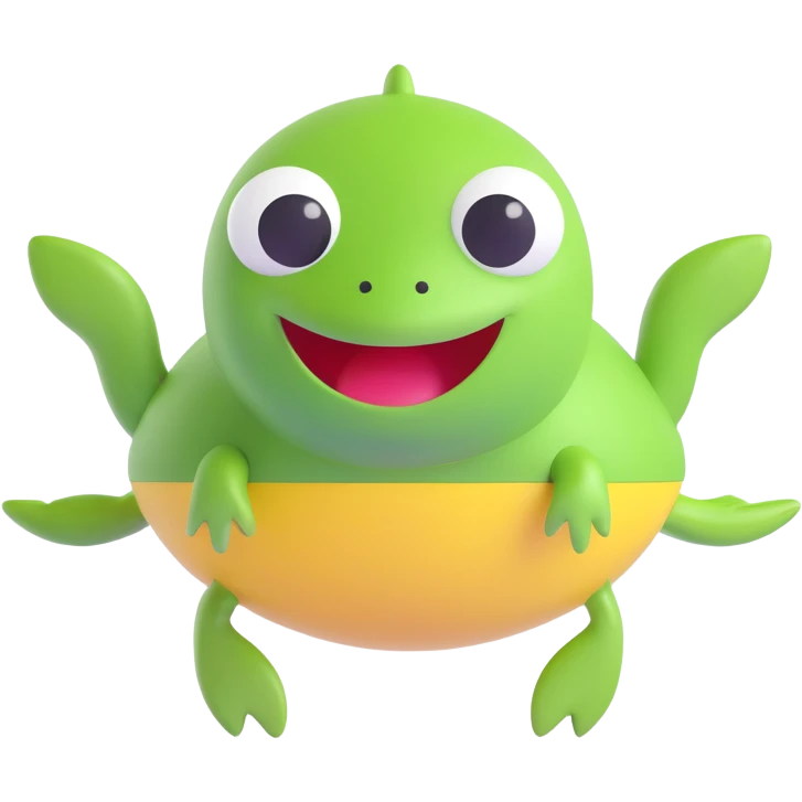 tadpole with two legs, 3D emoji style, variation 3 emoji