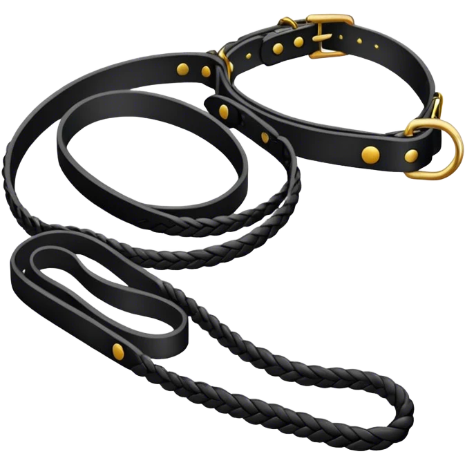 Black collar with leash emoji