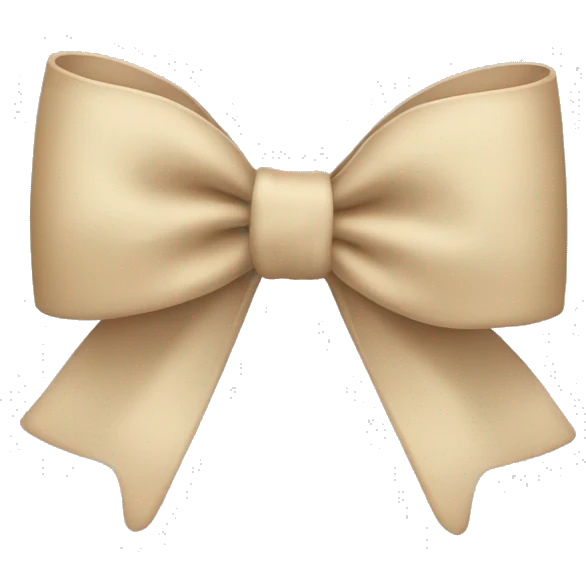 Beige bow emoji