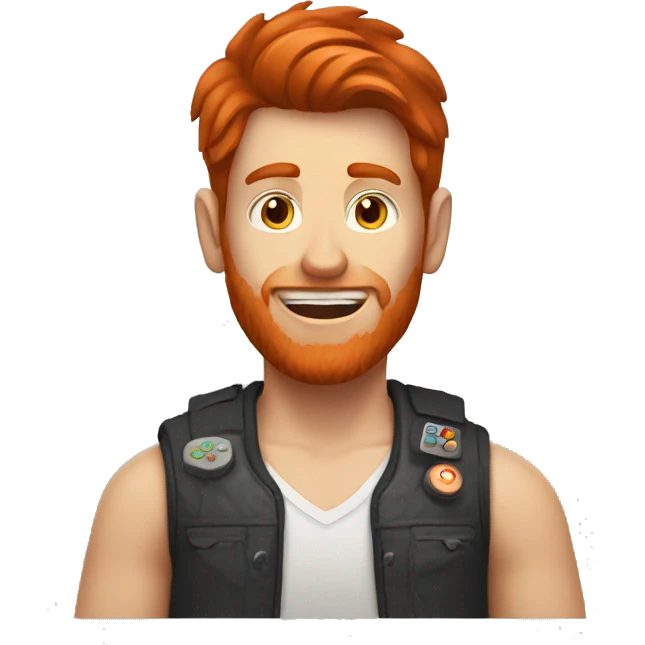redhair guy playing video games emoji