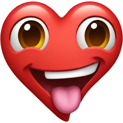 Heart with tongue  emoji